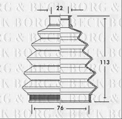 BORG & BECK bcb2335 -  Пыльник, приводной вал